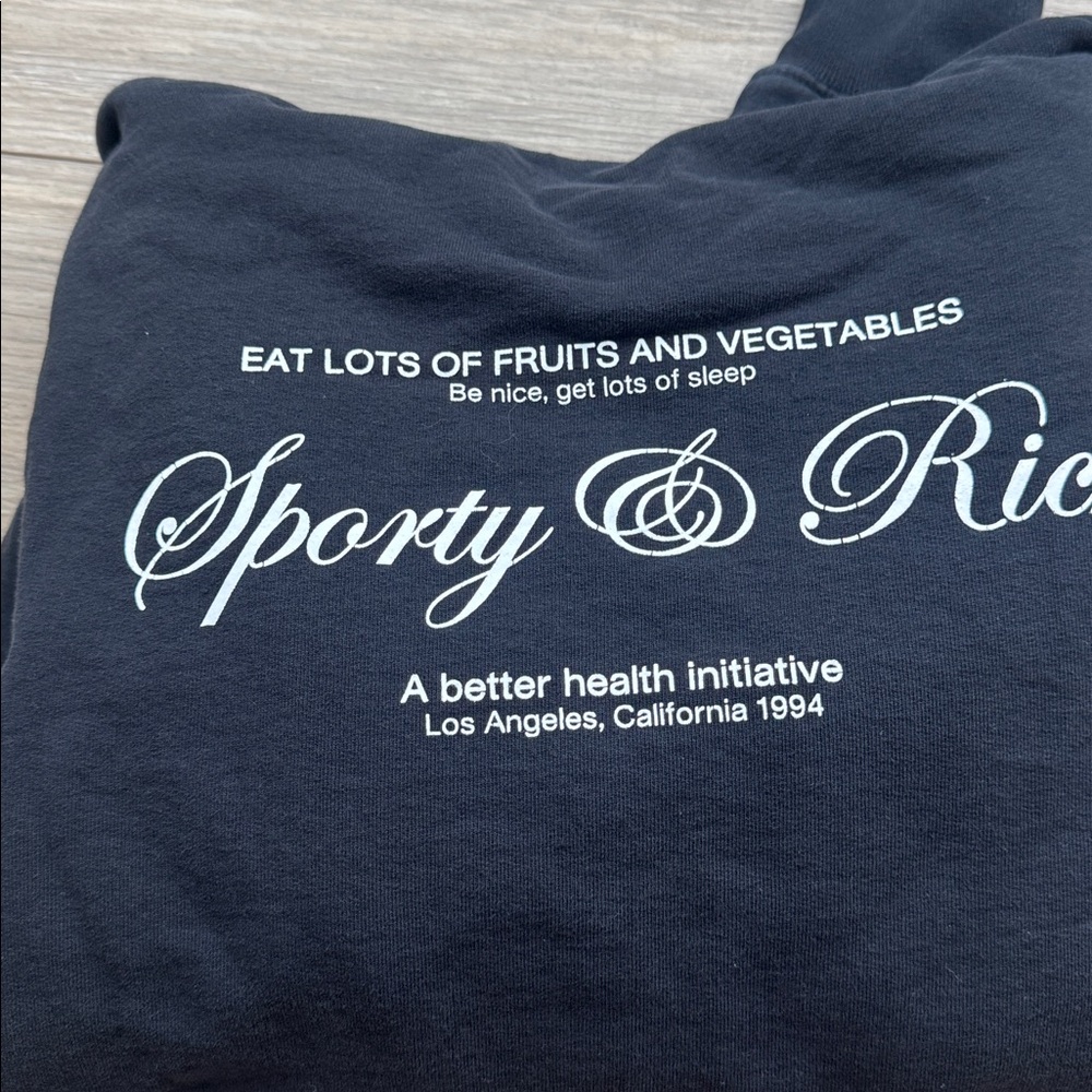 Sporty & Rich black hoodie